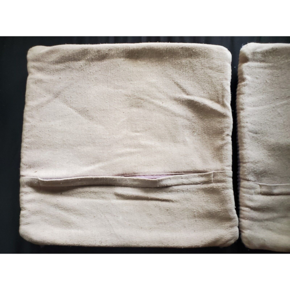 2x Hadley Wool Blend Throw Purple Pillow Covers Chevron w/Wear & Flaws - Picture 7 of 11